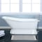 Aqua Eden Pedestal Bathtubs, 66.56 L, 29.13 W, White, Cast Iron VCT7D663028 - alternate 5
